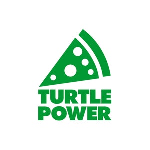 Turtle Power Vinyl Window Decal Pick Your Size and Color