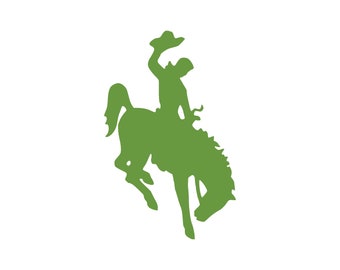 Bucking Horse Cowboy Vinyl Window Decal Pick Your Size and Color