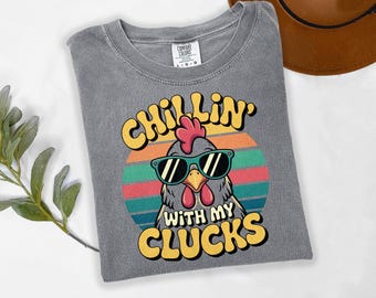 Lustiges Huhn T-Shirt: Vintage Style Humor T-Shirt, Geschenk für Tierliebhaber