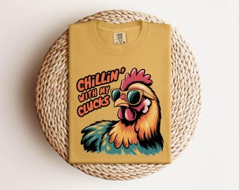Lustiges Huhn T-Shirt: Retro