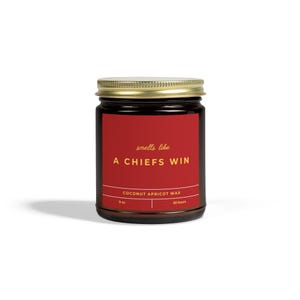 Chiefs Scented Candle, &#39;Smells Like A Chiefs Win&#39;