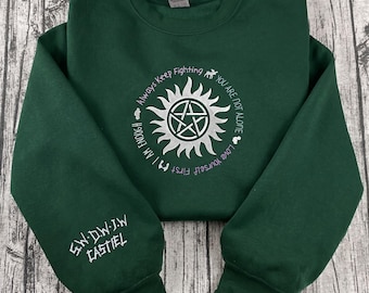 Supernatural TV Show Embroidered Shirt, Sam and Dean Winchester, Saving People Hunting Things, The Family Business, Unisex Tee, Supernatural