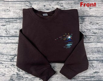 Howl’s Moving Castle Embroidered Sweatshirt | Studio Ghibli Anime Crewneck | Calcifer Sophie Gift | Otaku Unisex Clothing