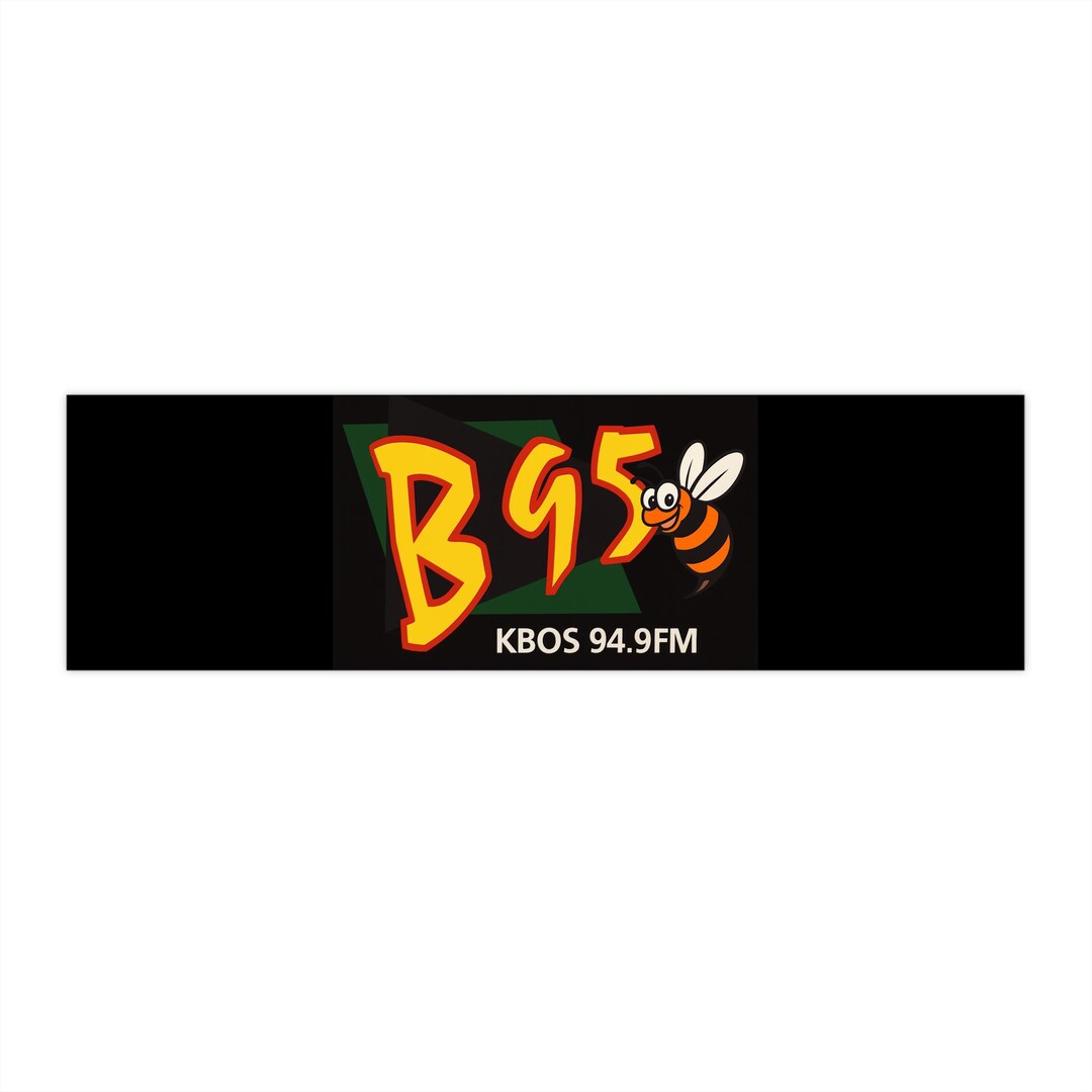 Vintage B 95 Radio Station Bumper Sticker: Fresno CA, Retro Car Decal ...