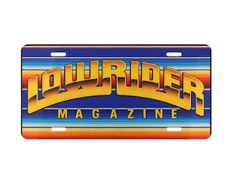 Lowrider Magazine vanity plate | Serape stripe license plate