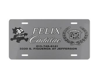 Matrícula de concesionario Cadillac de Félix el Gato