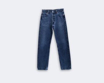 Deadstock Levi's 501 Black Jeans: 90s USA Made Raw Denim W29 L32