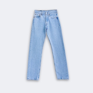 Vintage Levi’s 501 Student jeans W27 L32 (W25 - 26in) 90s mid-waisted straight leg jeans for women’s | light wash slim fit jeans made in USA