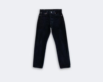 LEVI'S　501　irregular　Deadstock　W29L32 Deadstock Levi's 501 Black Jeans: 90s USA Made Raw Denim W29 L32