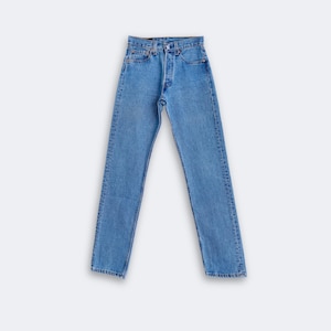 Levi&#39;s 501 Vintage Jeans für Damen W27 L32 (W25 - 26 Zoll) | 90er High Waist Straight Jeans für Damen | Hellblaue Jeans – Hergestellt in den USA