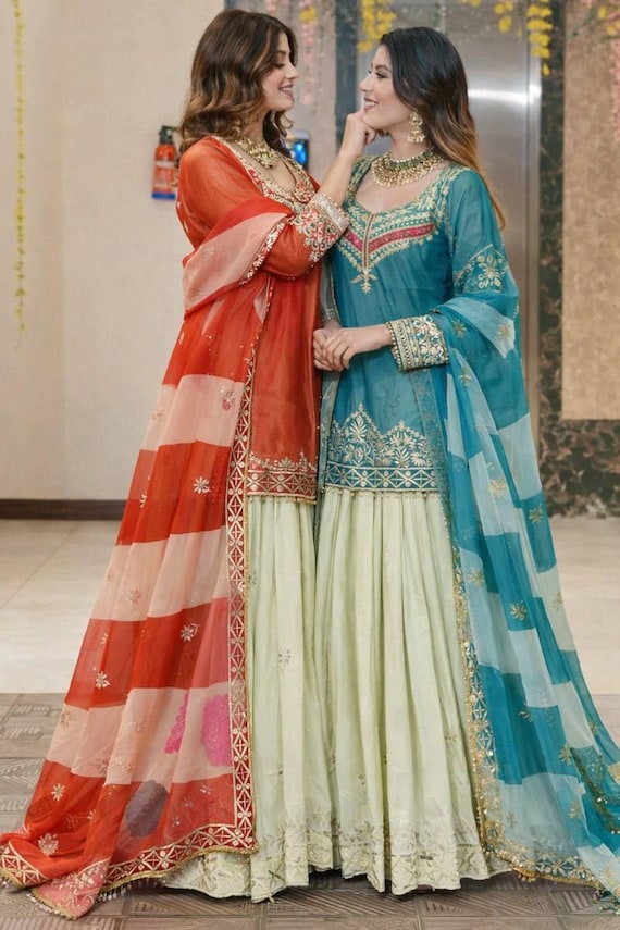 Designer Fendy Silk Embroidered Lehenga Choli Set with Organza Dupatta | Party Wear Indian Lehenga | Wedding Festive Outfit