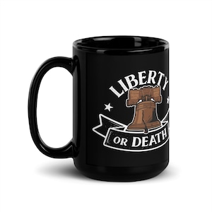 Liberty or Death Coffee Mug – Founding Fathers Quote, Patriotic USA Gift, 15oz Ceramic | Murica Mugs