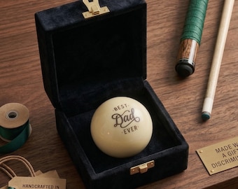Bola de billar grabada personalizada / Caja de regalo personalizada para bolas de billar