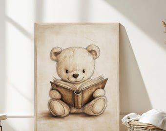 ヴィンテージ テディベア 保育園 ギャラリー ウォール セット、性別を