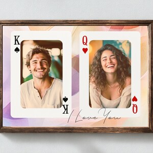 Playing Card Photo Gift 40th Wedding 1st Anniversary Gift 21st Birthday Wedding Engagement Gift Sentimental Personalized Home Gift