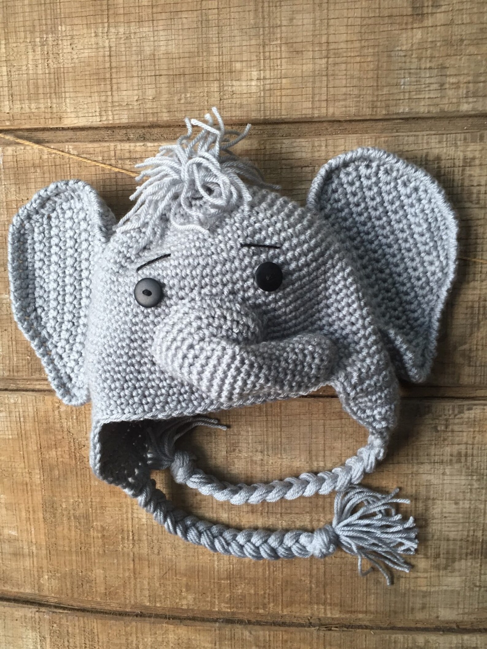 Elephant Hat Crochet Elephant Hat Grey/Grey Elephant Hat | Etsy