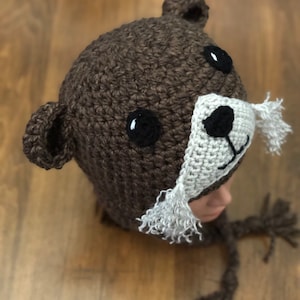 Sea Otter Hat, Crochet Sea Otter Hat, Crochet Otter Hat, Otter Beanie
