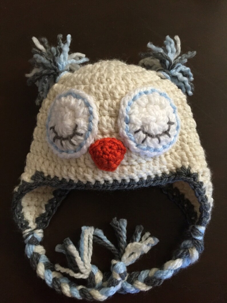 Owl Hat Crochet Owl Hat Etsy