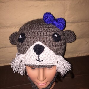 Sea Otter Hat, Crochet Sea Otter Hat, Crochet Otter Hat, Otter Beanie