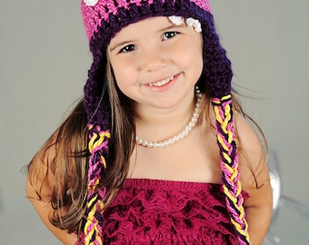 Googly Eyed Pink Monster Crochet Hat, Child, Teens, Adults