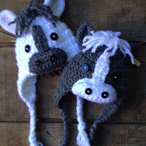 Little Pony Hat, Horse Hat, Crochet Pony Hat image 2