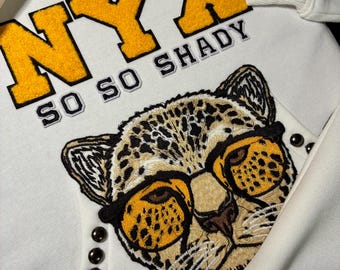 Hoodie and Shorts Fleece Set: Patched Studded Hoodie and Pants, Cool Themed Apparel