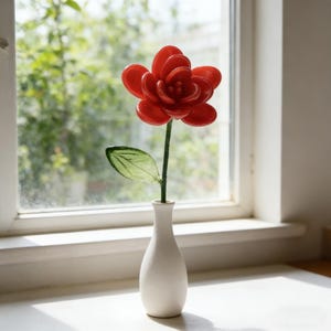 Juni Geburtsblumen-Glasrose - handgefertigte rote ewige Blüte, romantisches Andenken zum Jubiläum