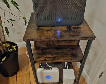 Slim Side Table with Charging Station, Narrow Bedside Table with USB Ports, Small Nightstand Gift for Bedroom or Living Room