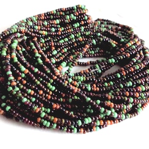 Czech Seed Beads: Dark Travertine Picasso Finish, Size 11/0