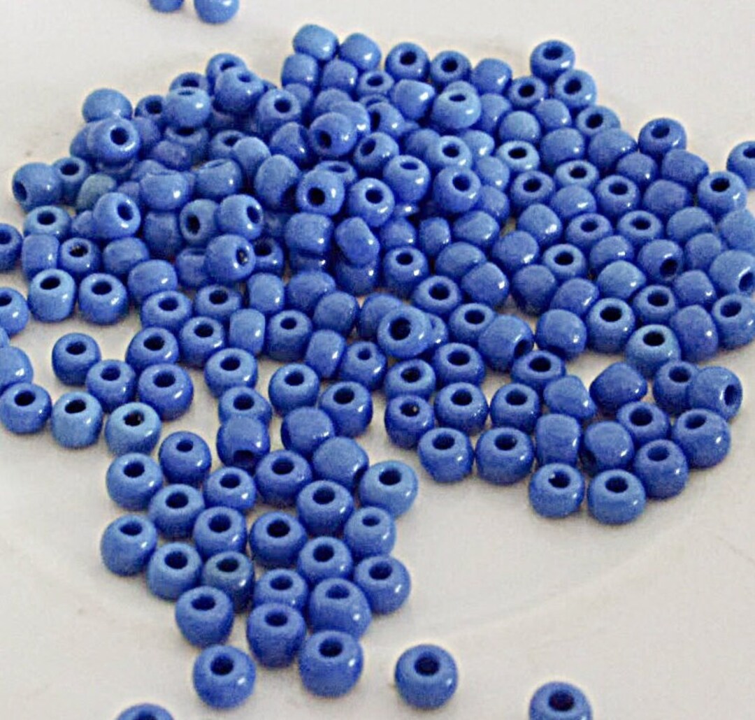 Vintage Seed Beads Opaque Cornflower 12 10 Grams Etsy