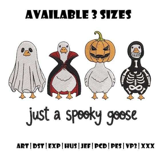Spooky Goose Embroidery Design – Halloween Goose in Witch Hat, Funny Fall  Embroidery, Spooky Cute Embroidery File, Instant Download