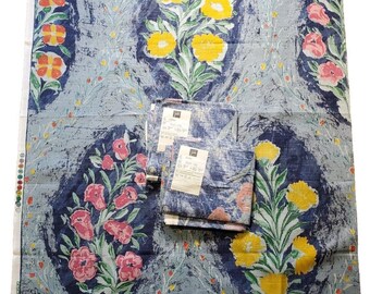 JAB Anstoetz CORNO Floral 34" X 28" Multicolored Sample Replacement Fabric 1980