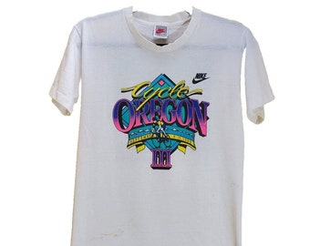 Vtg Cycle Oregon 1990 T-Shirt Cycling NIKE Men's Small