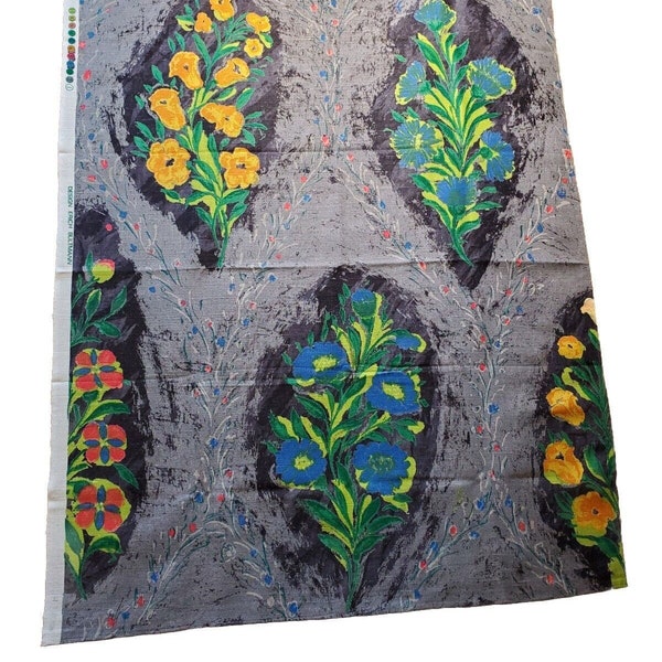 JAB Anstoetz CORNO Floral 34" X 28" Multicolored Sample Replacement Fabric 1988