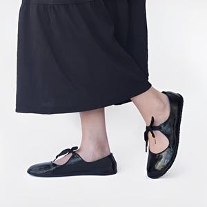 Ballet flats - Passion in Patent Black - Leather shoes - Barefoot flats
