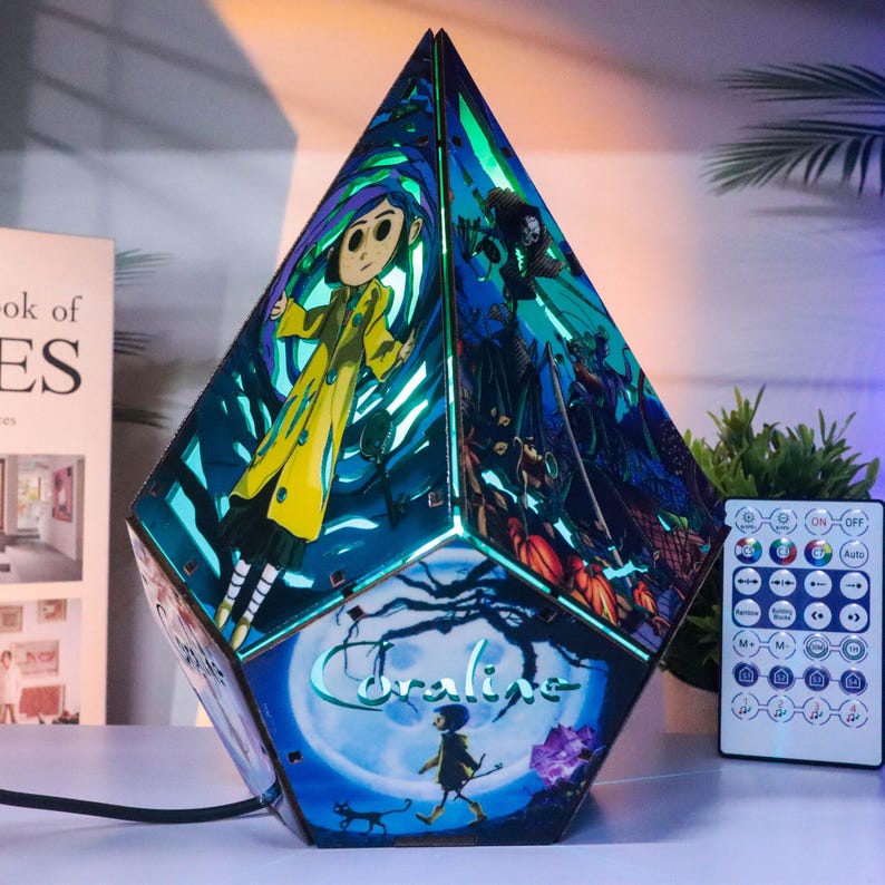 coraline themed lamp desk decor