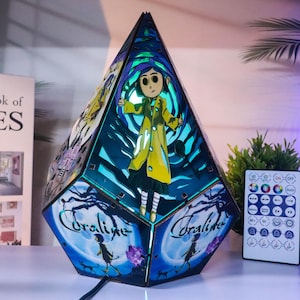coraline lamp detailed cutout glow