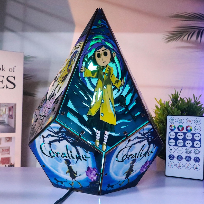 coraline lamp detailed cutout glow