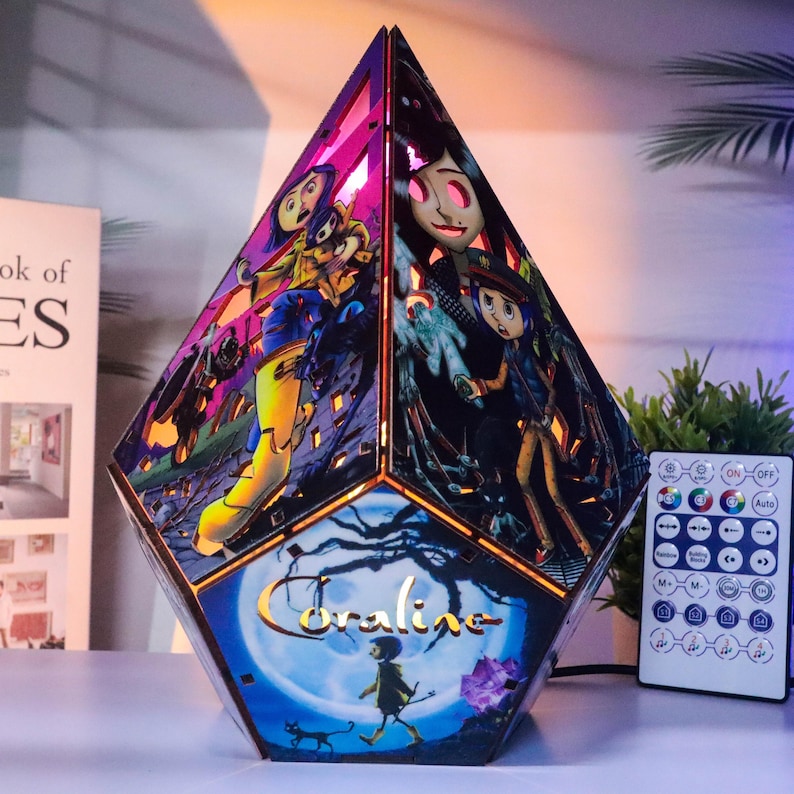 coraline gift lamp gothic decor