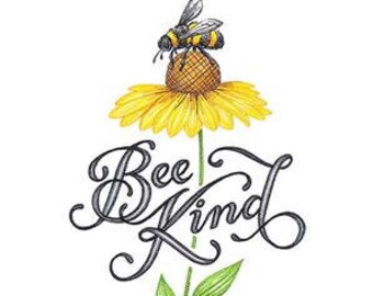 Bee Kind | Embroidered Towel | Embroidered Kitchen Towel | Flour Sack Towel | Embroidered Tea Towel | Kitchen Towel | Dish Towel | Towel