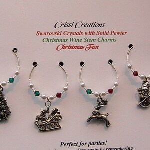 Julkul - Vinberlocker i massivt tenn med Swarovski-kristaller