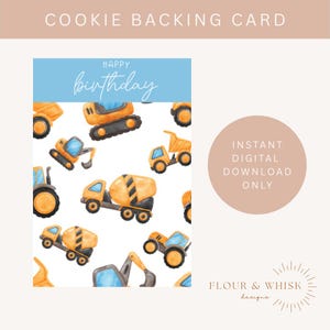 Alles Gute zum Geburtstag LKW Cookie Backing Card | Keksverpackung | Druckbare Cookie-Verpackung | Cookie-Karte
