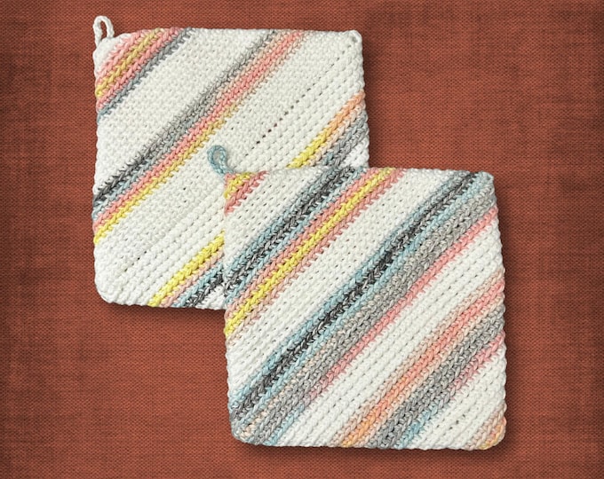 Rose Gold Double Layer Pot Holder Set White Pink Yellow Blue Gray Cotton Pads
