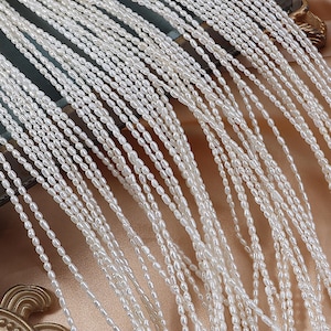 Natural Pearl 2-2.5mm DIY Pearl Jewelry Beads Necklace Accessories Bulk Pearls One String about 39cm Z391