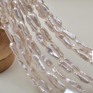 Naturliga barocka sötvattenspärlor 8-10 mm raka hålpärlor lösa pärlor DIY pärlsmycken tillbehör en sträng är ca 38 cm lång