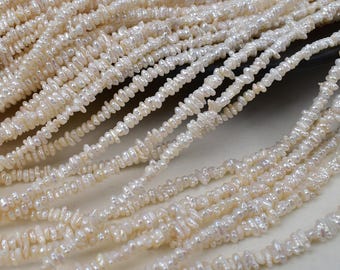Natural Freshwater Pearls 3-4mm Irregular Shaped Pearls DIY Materials Loose Pearls Pearl Jewelry Making Materials A String about 36cm Long