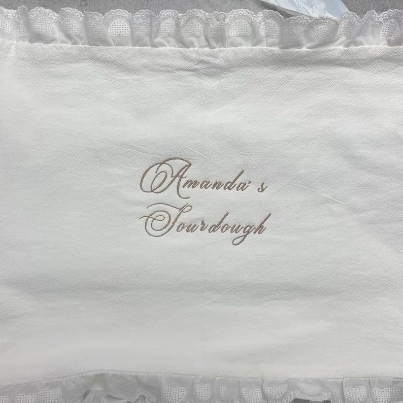 Personalized Sourdough Bread Embroidered Towel,Bulk Fermenting, Custom Embroidery Banneton Liner for Bread Baking,Kitchen Gift for Bakers image 13