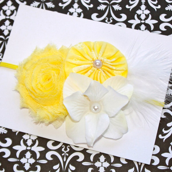 SPRING Collection Light Yellow Headband (Newborn, Toddler, Child)  Photo Prop