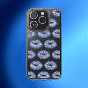 Kiss Print Clear Phone Case | Customized Case, Trendy Phone Accessory, Gift for Her, Birthday Present, Cute Cell Phone Cover