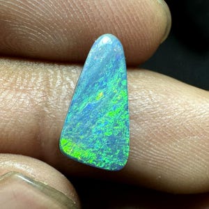 Australian Doublet Opal Cabochon: 2.40 Carat Fancy Gemstone (13x7x3mm)